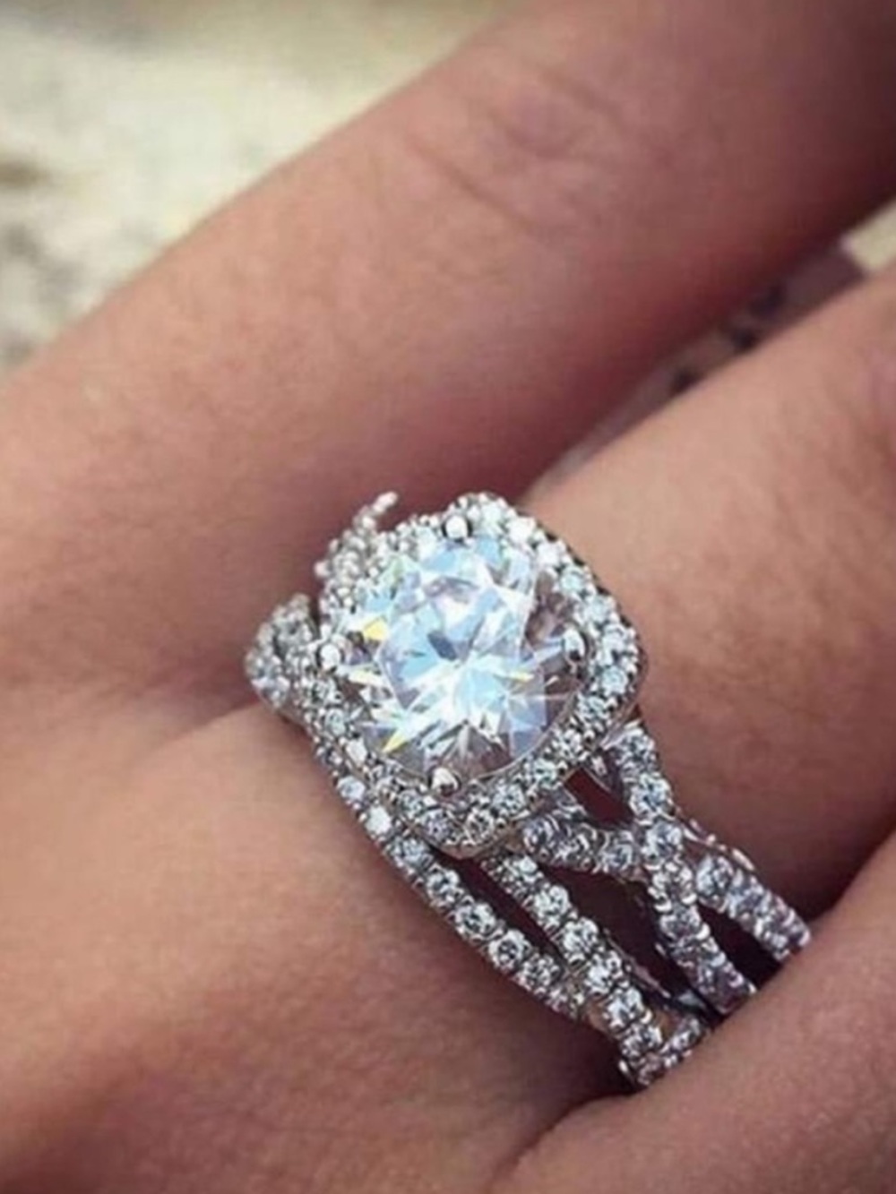 Silver ring set